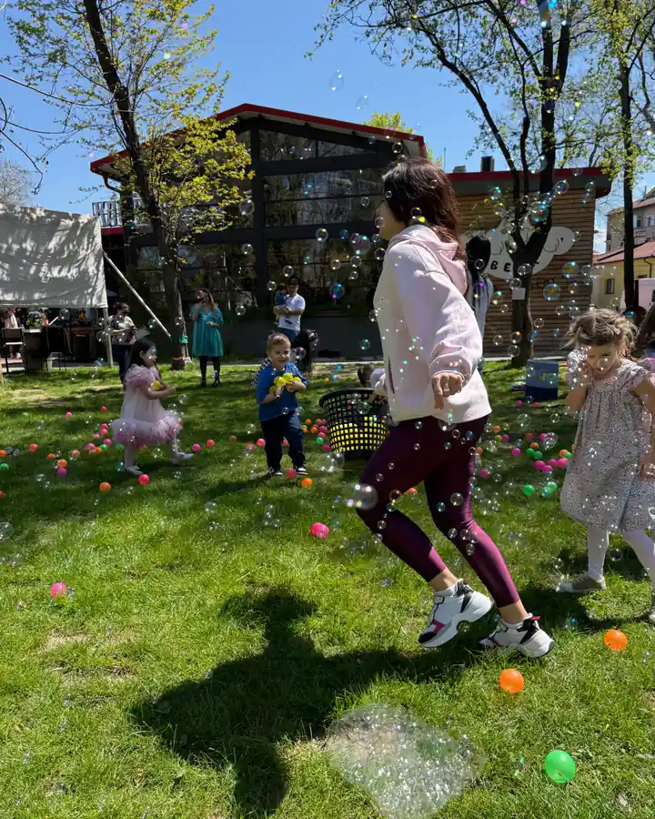 Outdoor fun and games in the Bubbu Bear park zone in Plovdiv